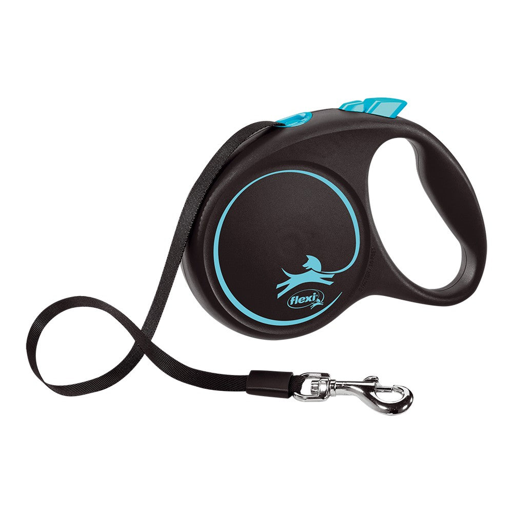 Hundeleine Flexi BLACK DESIGN 5 m Blau Größe M