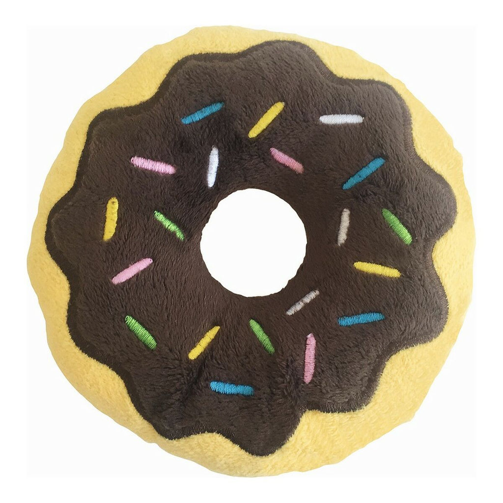 Plüschtier für Hunde Gloria Schokoladen-Donut Braun (3x5x14 cm)