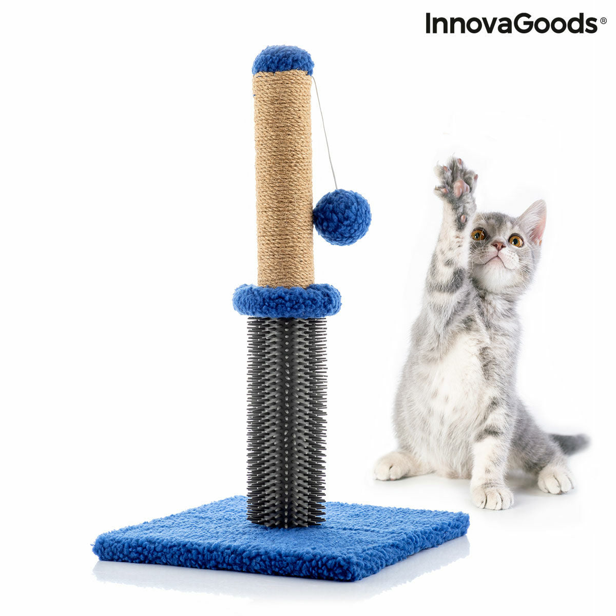 Katzen-Kratz- und Massagepost mit Ball Miausage InnovaGoods