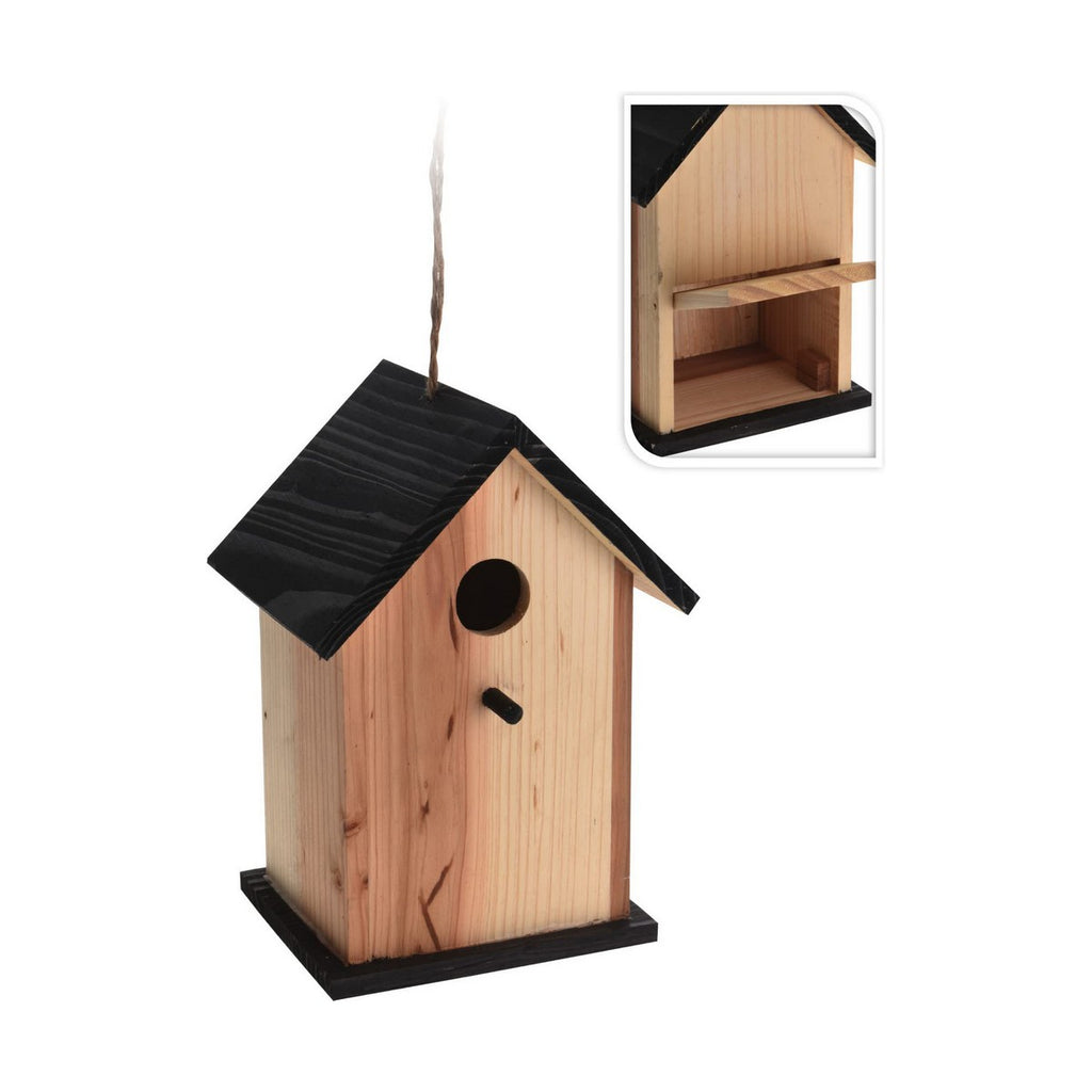 Vogelhaus Holz (15,5 x 13 x 22 cm)