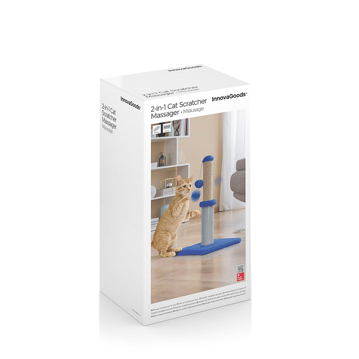 Katzen-Kratz- und Massagepost mit Ball Miausage InnovaGoods